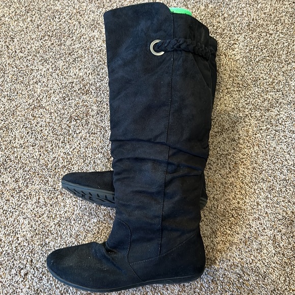 Faux Suede Slouch Boots - Picture 2 of 4